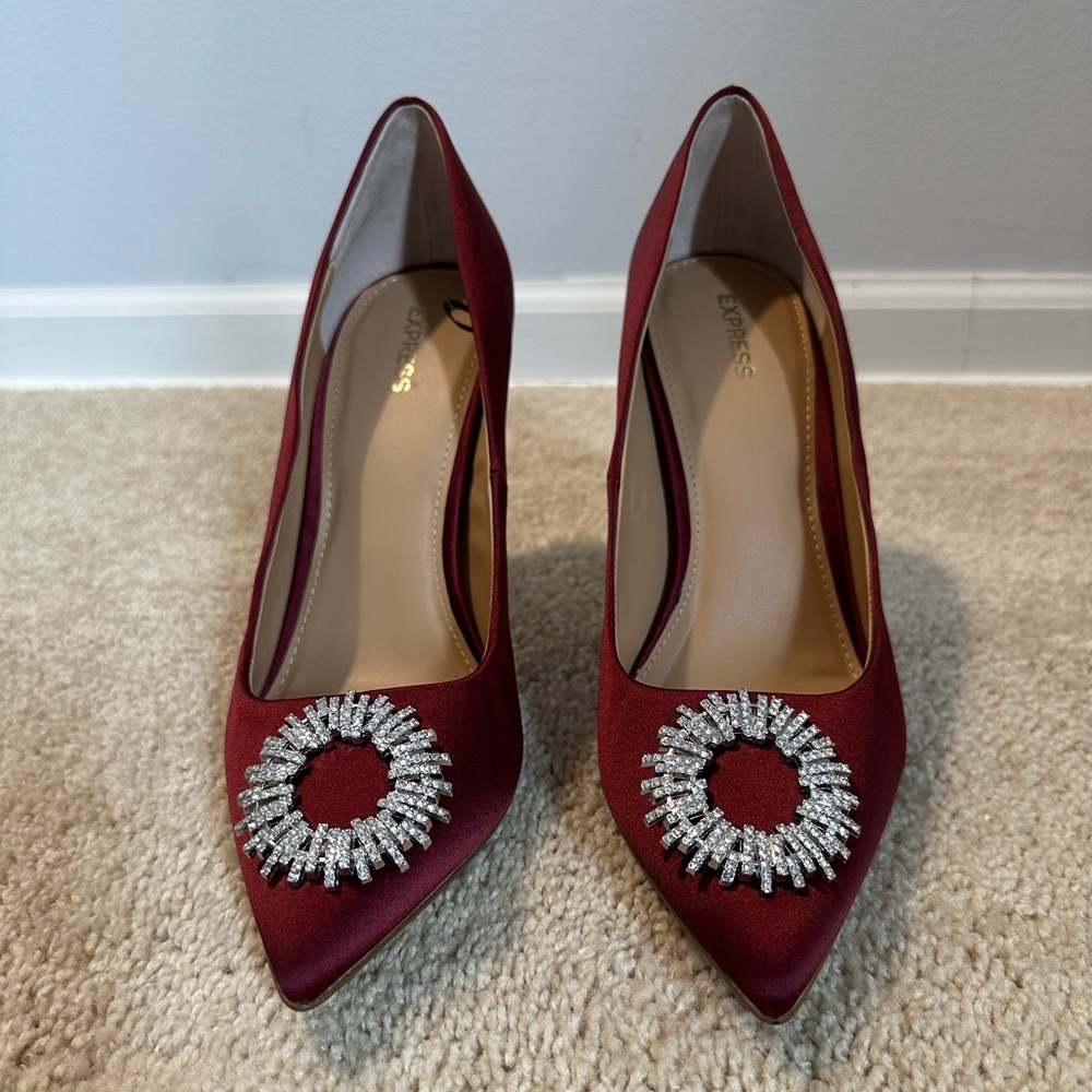 Satin Stiletto Pumps